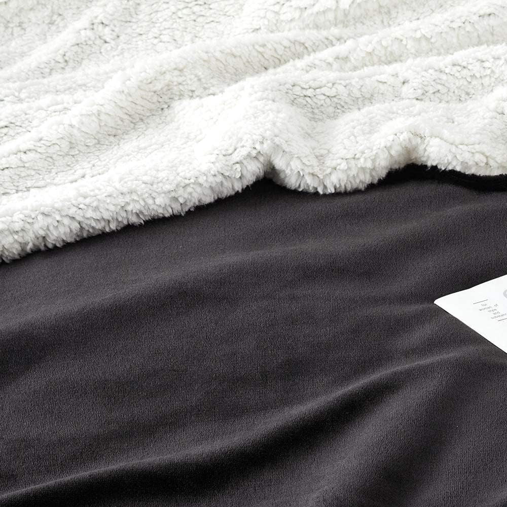 Sherpa Fleece Blanket - Double (220 x 230 cm) - Black